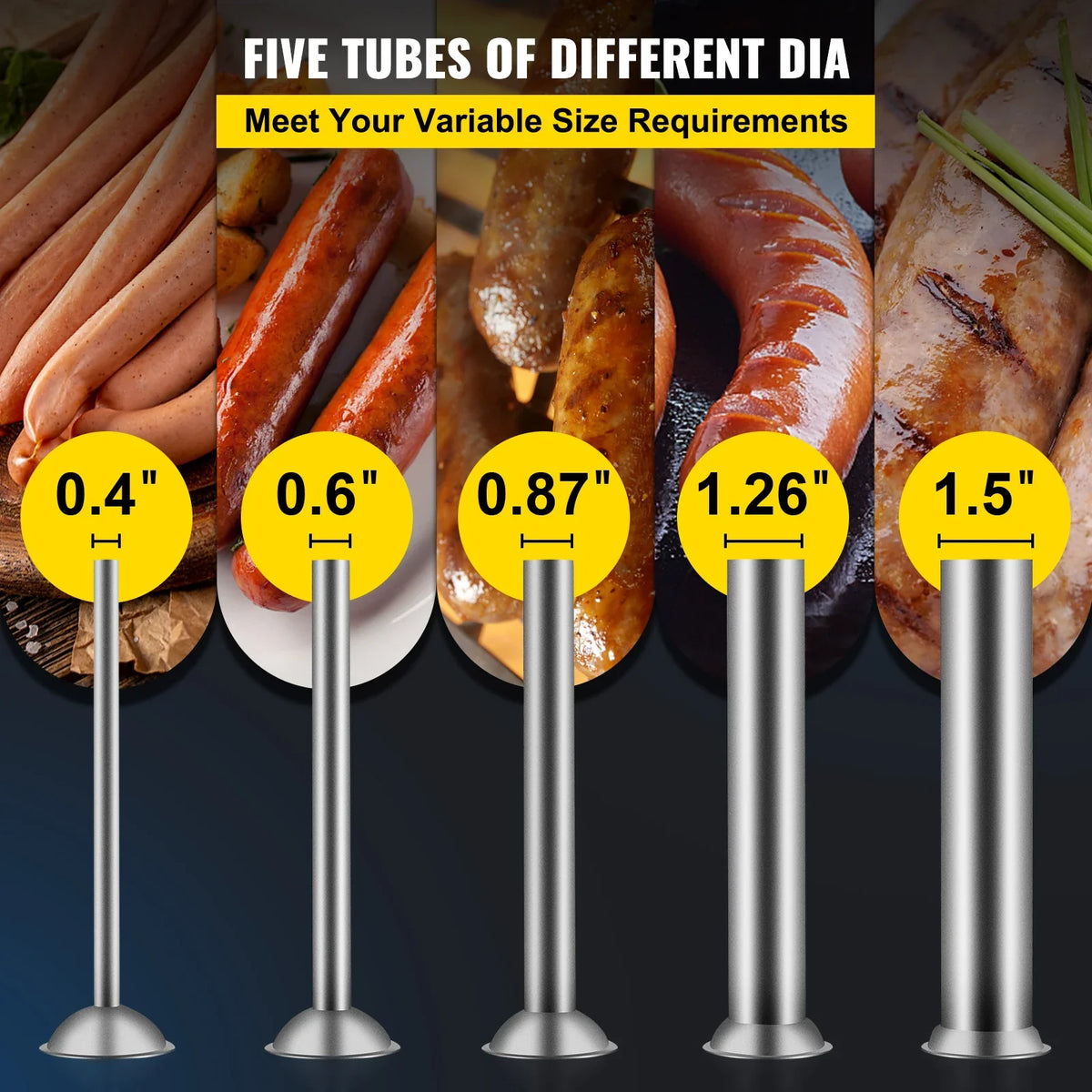 Manual Sausage Stuffer, 7 L Horizontal Sausage Machine, Dual-Speed Meat Stuffer, Made of Food-Grade 304 Stainless Steel