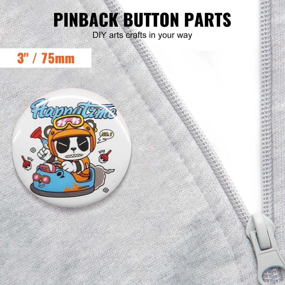 25/32/58/75mm Button Badge Parts Supplies for Button Maker Machine 200/500Sets Metal and Plastic Pin Badges