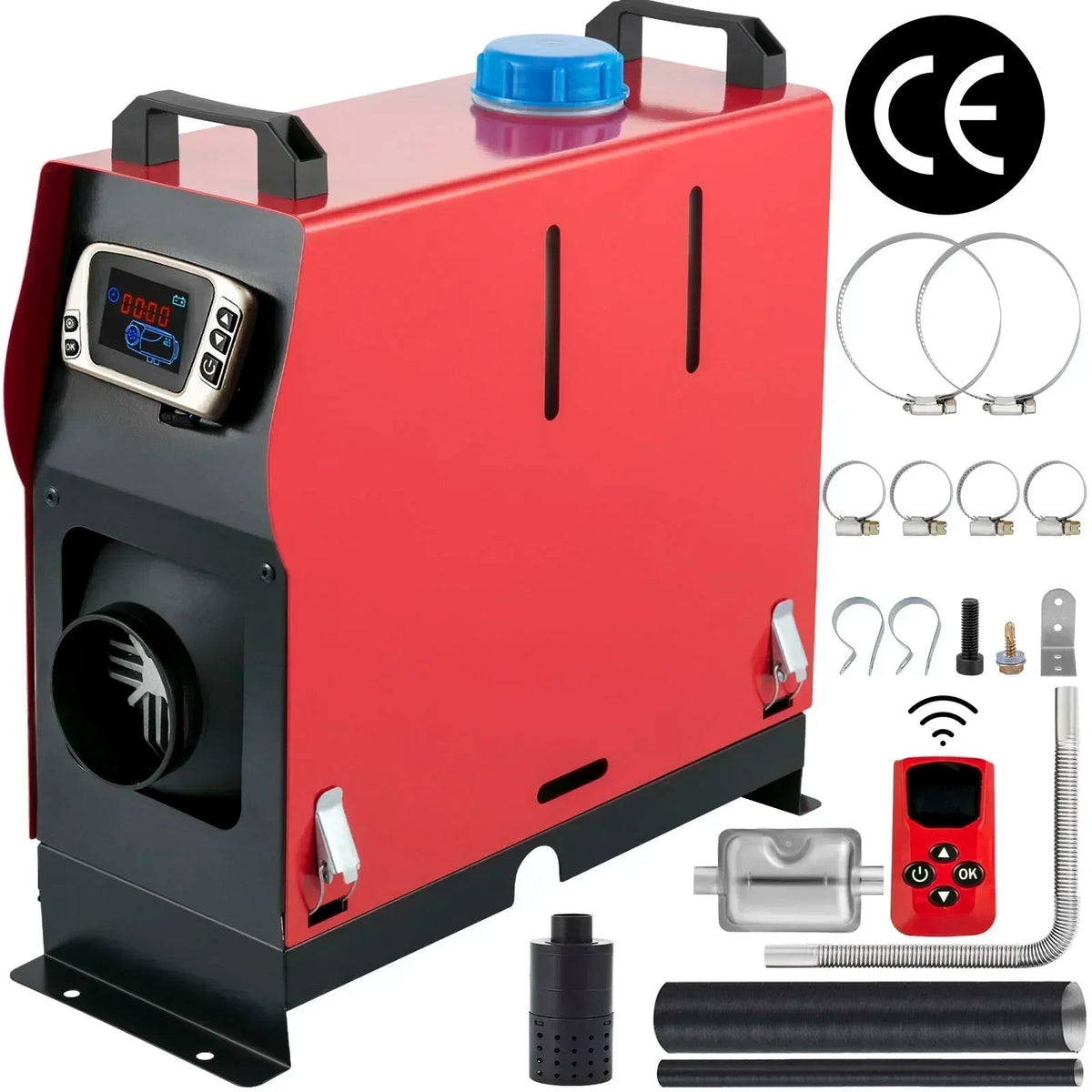 Car Heater Diesel Air Heater 5/8KW 12V With LCD Switch Silencer for Car Truck Boat RV Parking Diesel Heater Auxiliary Heat