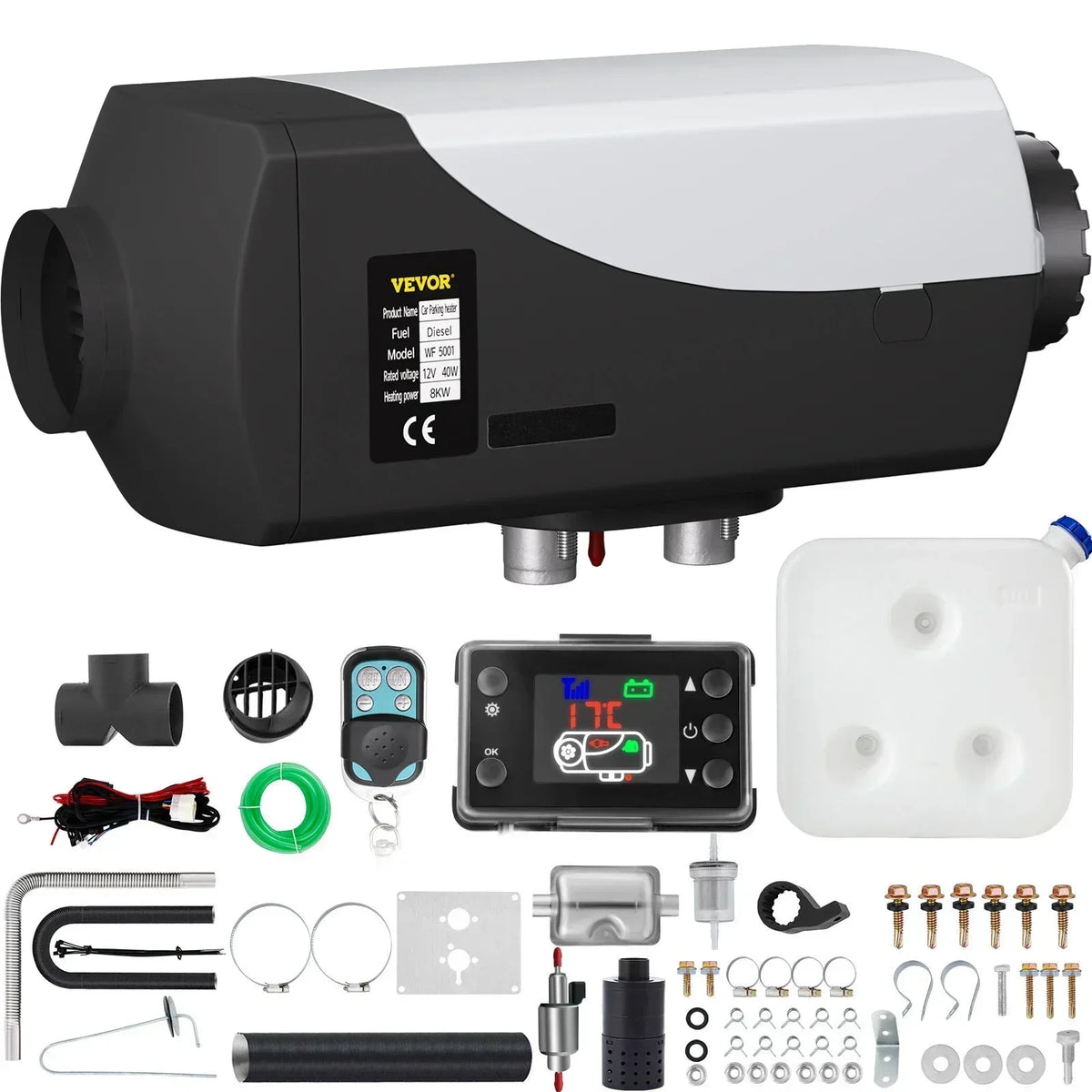 Car Heater Air Diesel Parking Heater 12V 2/5/8KW  LCD Switch Silencer Truck Boat Autos Portable Heat Installation
