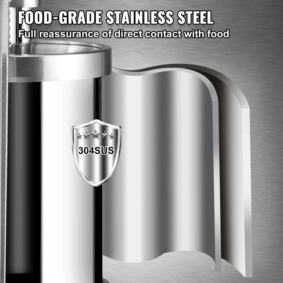 1.5/3L Manual Sausage Stuffer Filler Maker Meat Filling Machine 3Stuffing Tubes Vertical Kitchen Appliance Home Commercial