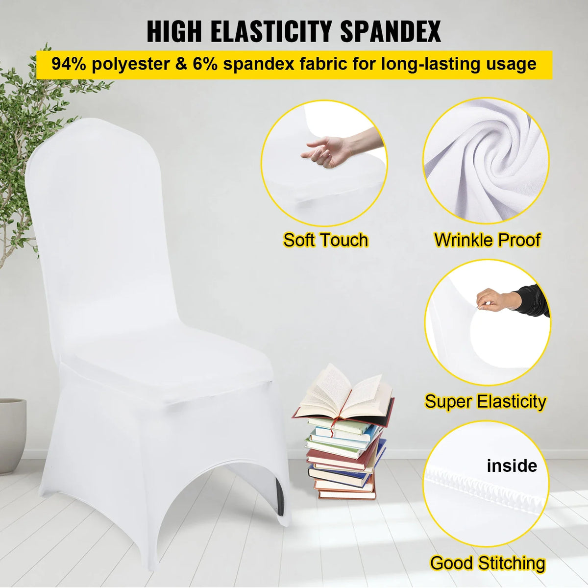 50 100Pcs Wedding Chair Covers Spandex Stretch Slipcover for Restaurant Banquet Hotel Dining Party Universal Chair Cover