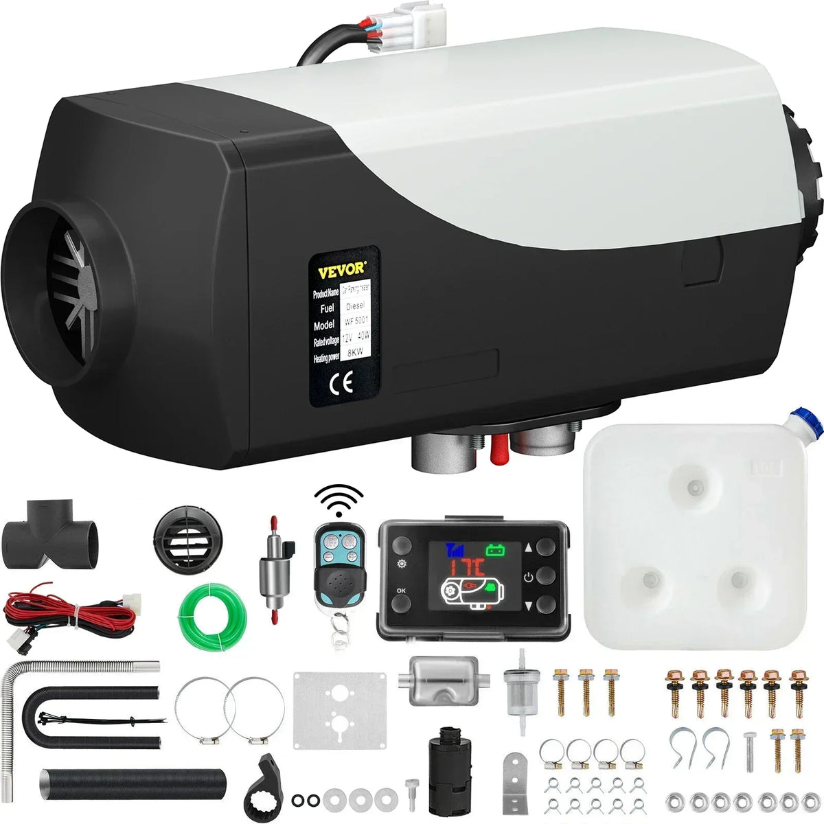 Car Heater Air Diesel Parking Heater 12V 2/5/8KW  LCD Switch Silencer Truck Boat Autos Portable Heat Installation