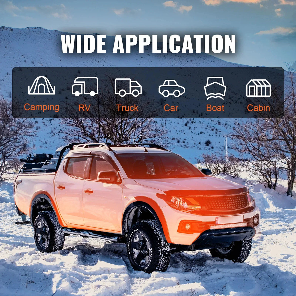 8KW Diesel Air Heater w/ LCD Panel and Remote Control Portable Parking Heater Fast Heating Low Noise,for Truck RV Trailer