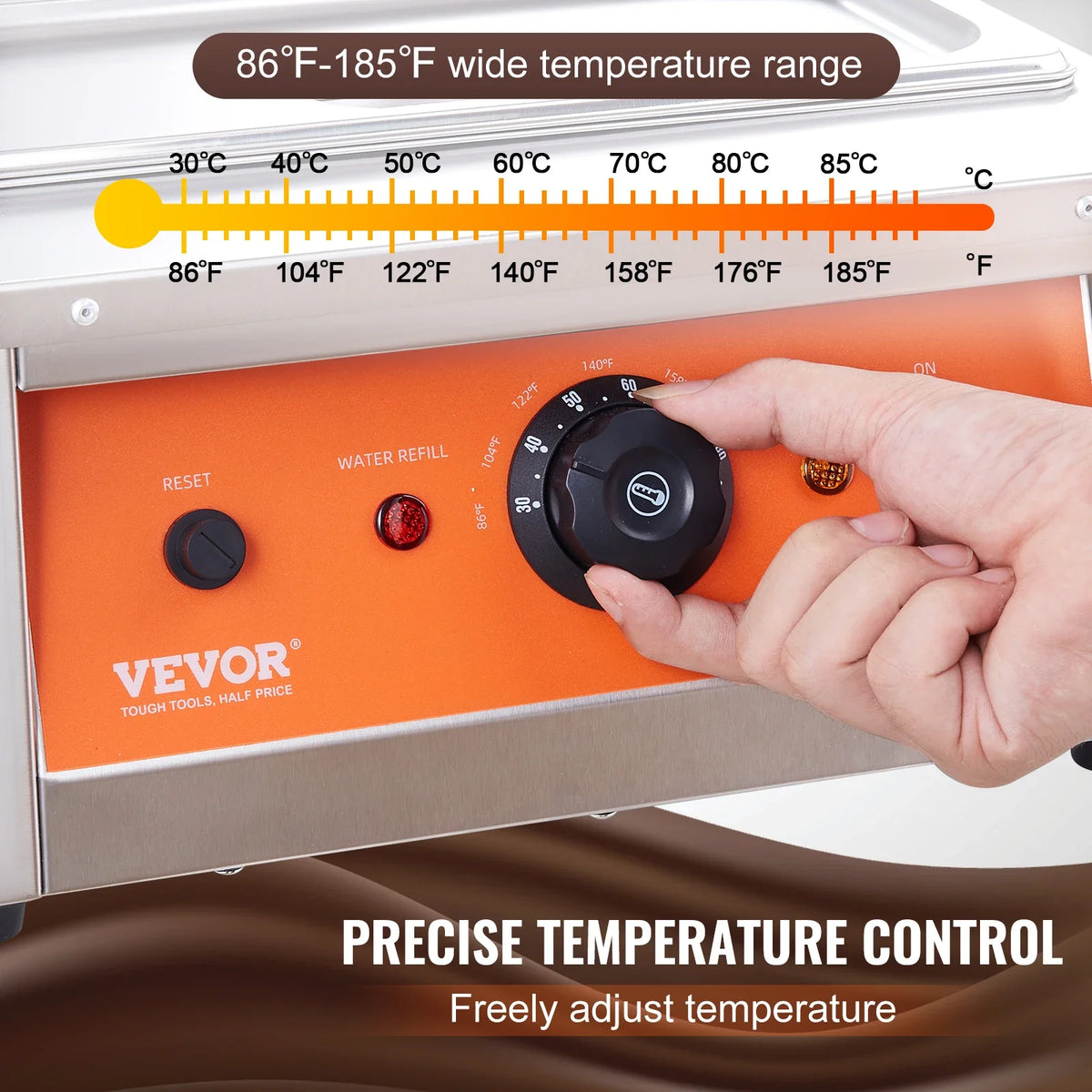 Chocolate Tempering Machine,Stainless Steel Electric Commercial Food Warmer For Chocolate/Milk/Cream Melting and Heating
