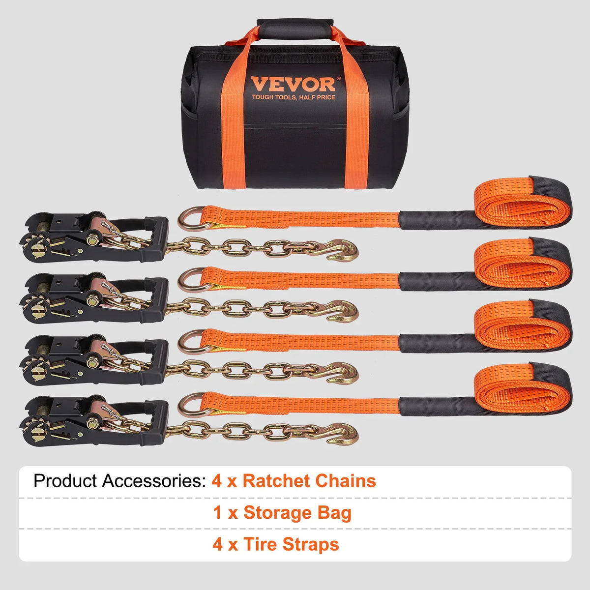 Ratchet Tie Down Straps Kit 2"x96"/120" Tire Straps Car Tie Down Straps with Snap Hooks for Passenger Car Truck Trailer