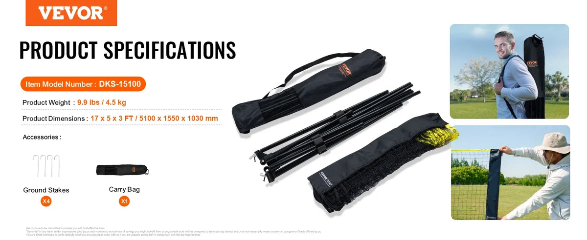 Badminton Net Set,Outdoor Backyard Beach Badminton Net,Portable Badminton Equipment Set,Adults Badminton Net with Poles
