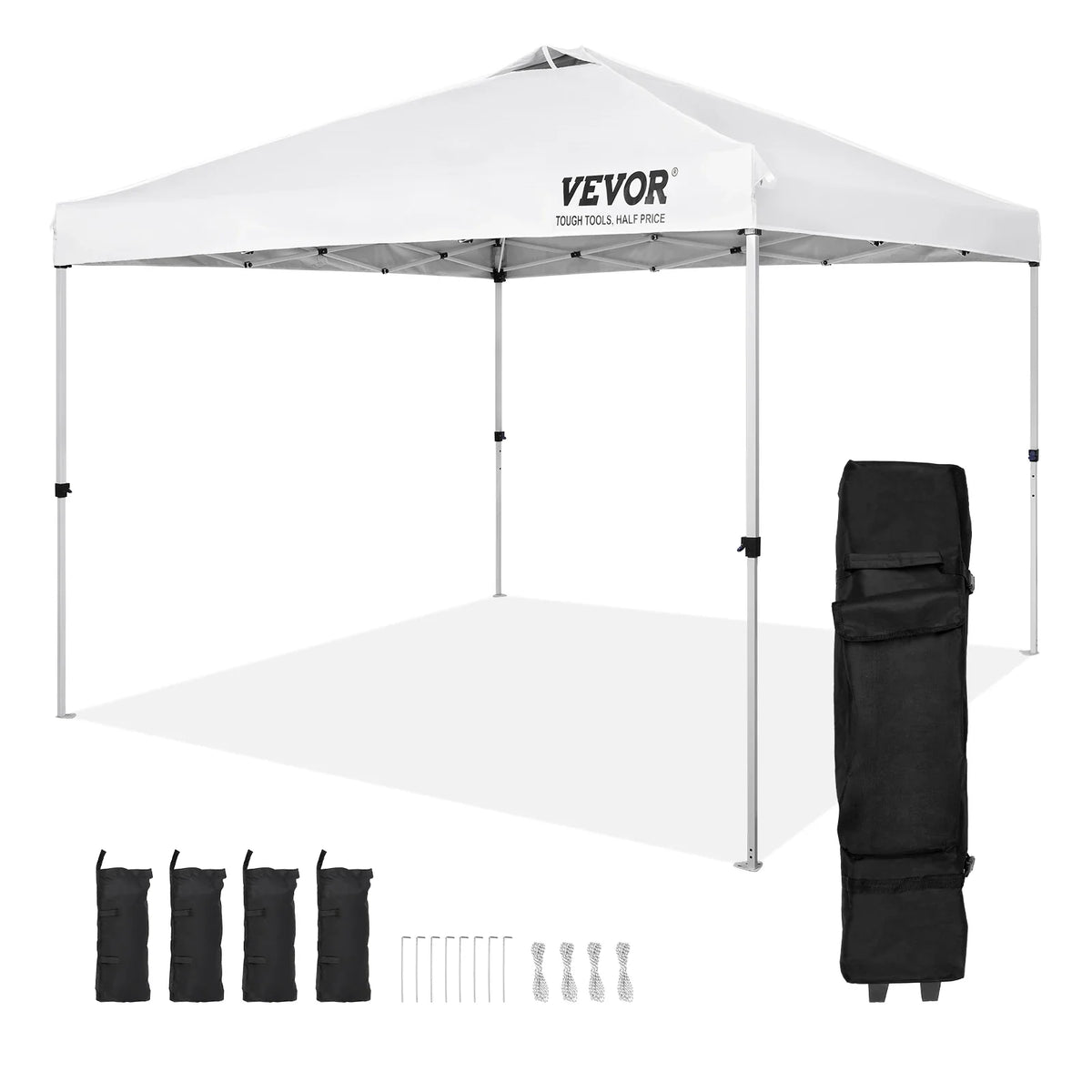 Pop Up Canopy Tent 250 D PU Silver Coated Tarp Portable Waterproof and Sun Shelter Gazebo for Outdoor Camping Yard Party