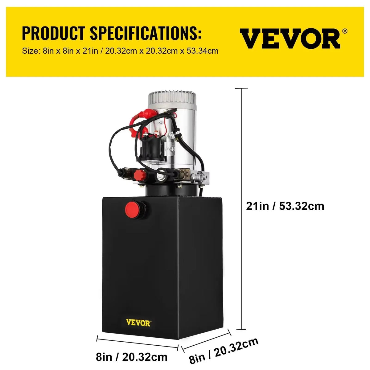 Car Jack Hydraulic Pump 12V DC Double Acting Power Unit 4/8/10/12/15/20 Quart Steel Oil Tank Dump Trailer Truck Lift Pump
