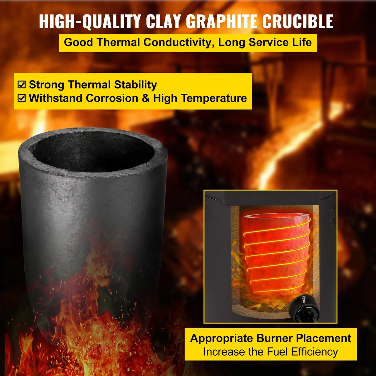 Propane Melting Furnace 2/4/5/6/10 KG Metal Foundry Furnace Kit w/ Crucible & Tongs Casting Smelting Devil Forge