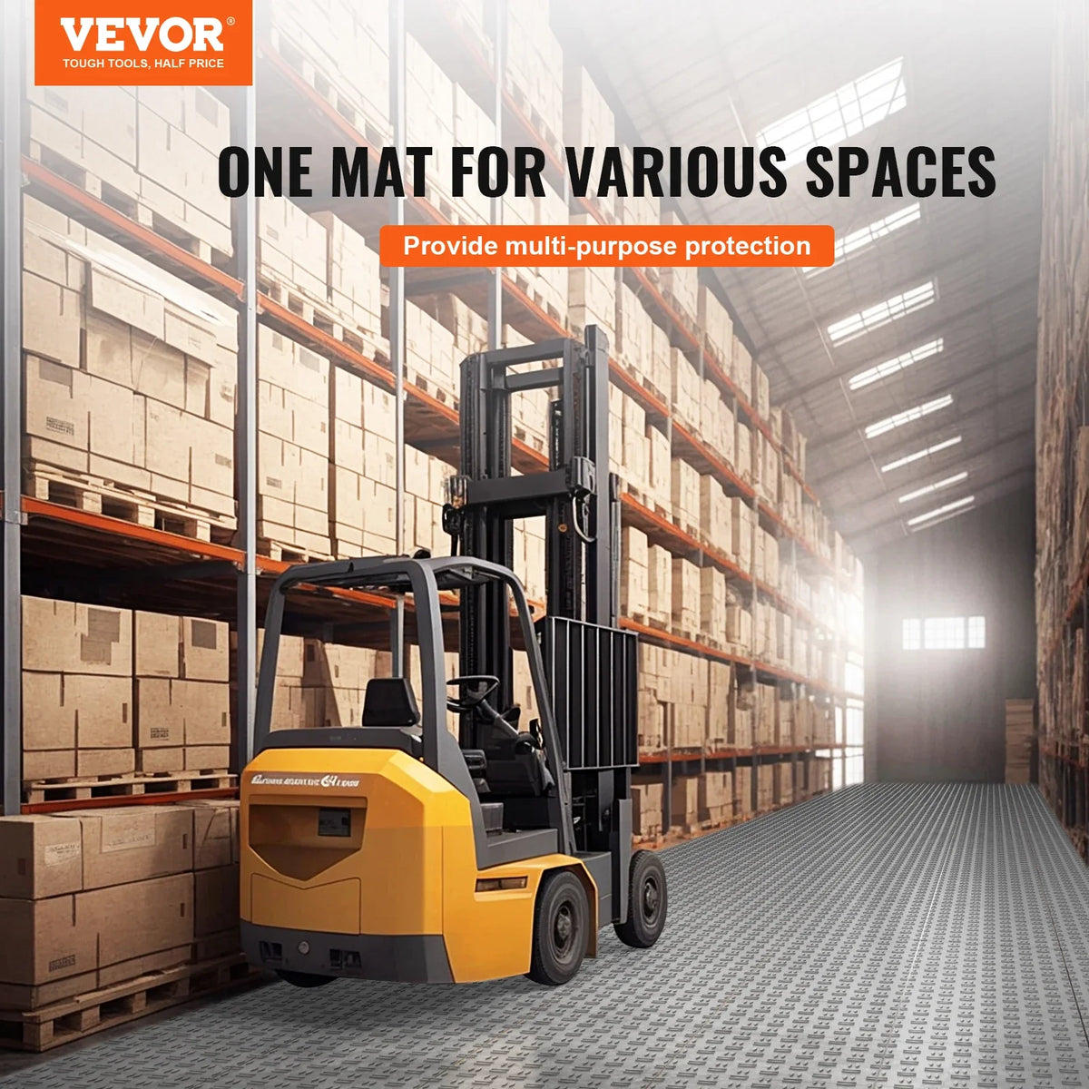12 x 12 x 0.53 inch 25/50 Pack Non-Slip Double-Sided Texture Garage Flooring Tiles for Garages Basements Repair Shops