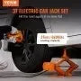 Electric Car Jack Floor Jack 3/5Ton Lifting Set DC 12V Car Scissors Jack With Impact Wrench  Auto Repair Tool Service Kit