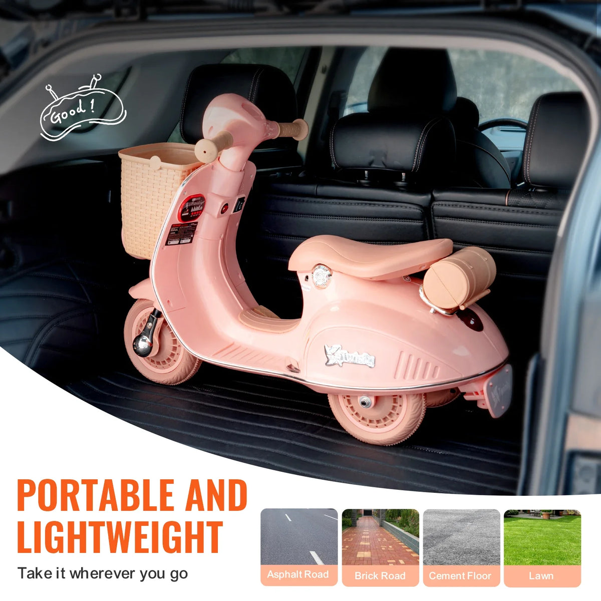 Kids Ride On Motorcycle 6V/12V Battery Powered Electric Motorcycle Trike with Speed 2mph  Ride on Toys for Children Gifts