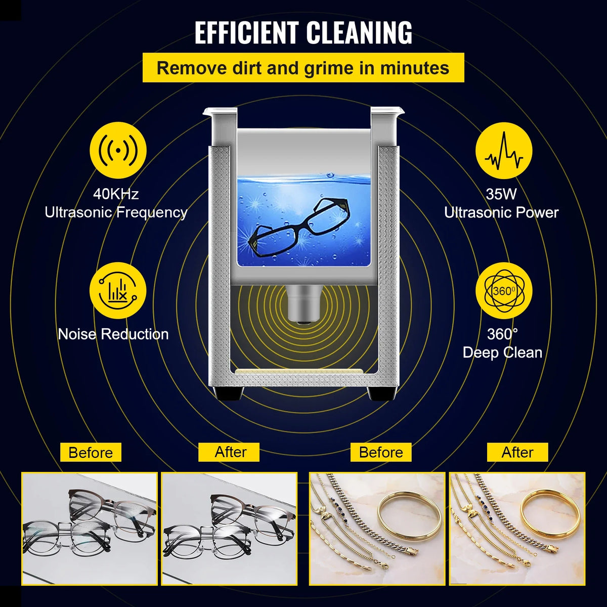 800ml Ultrasonic Cleaner Portable Washing Machine 35W Mini Dishwasher Lave-Dishes Ultrasound Bath Sonic for Home Appliance