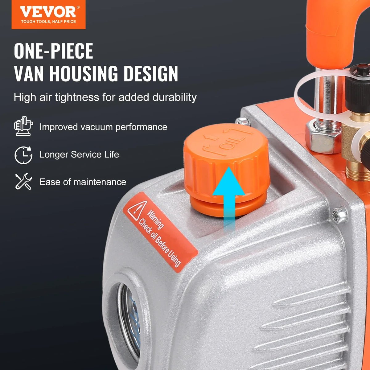 Vacuum Pump 1/5HP 3.5CFM Vacuum Pump and Manifold Gauge Set HVAC Single Stage Air Vacuum Pump for A/C Refrigerant Kits