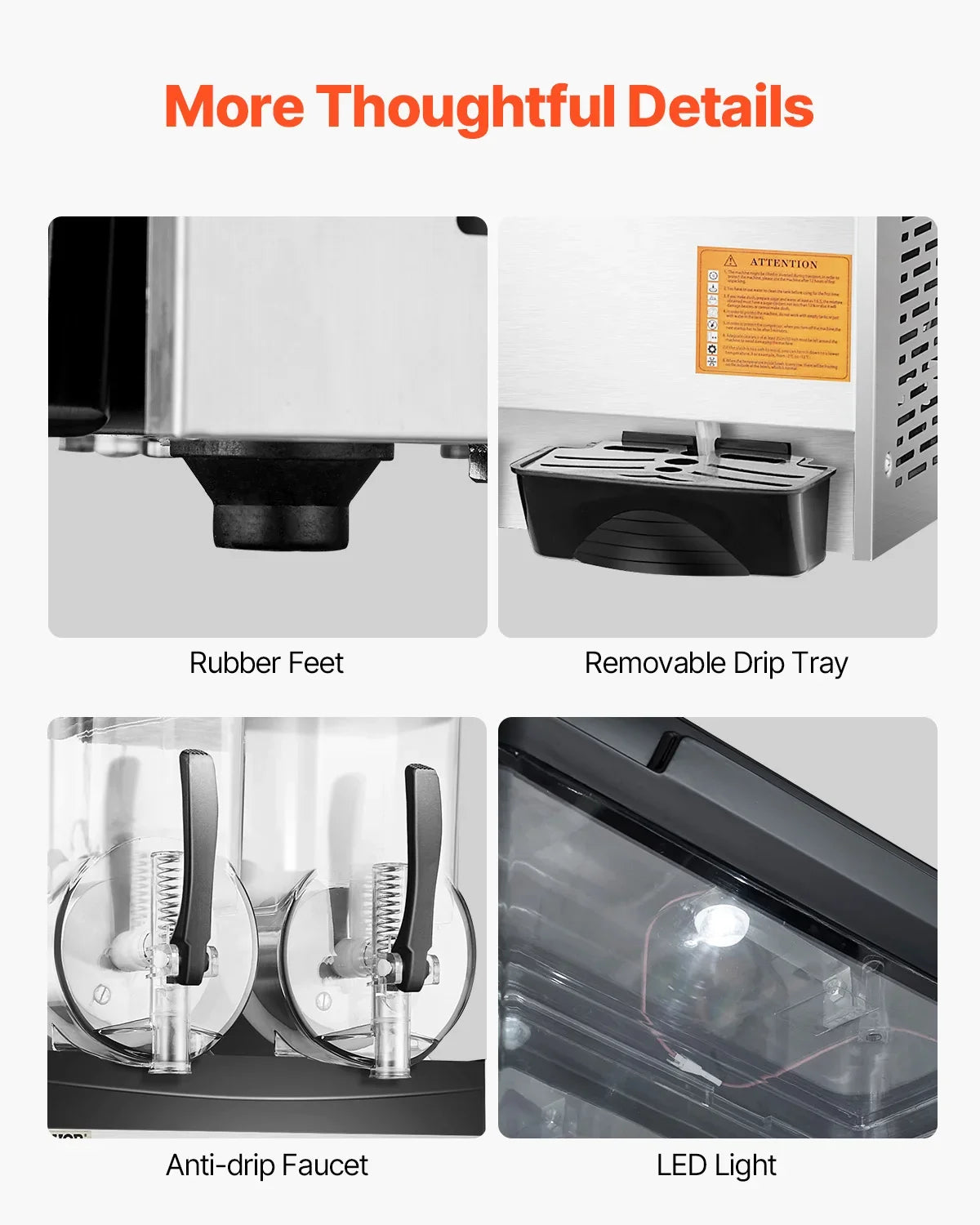 Commercial Slushy Machine, 12Lx2 Double Tank Frozen Drink Machine, Stainless Steel Margarita Smoothie Frozen Drink Maker