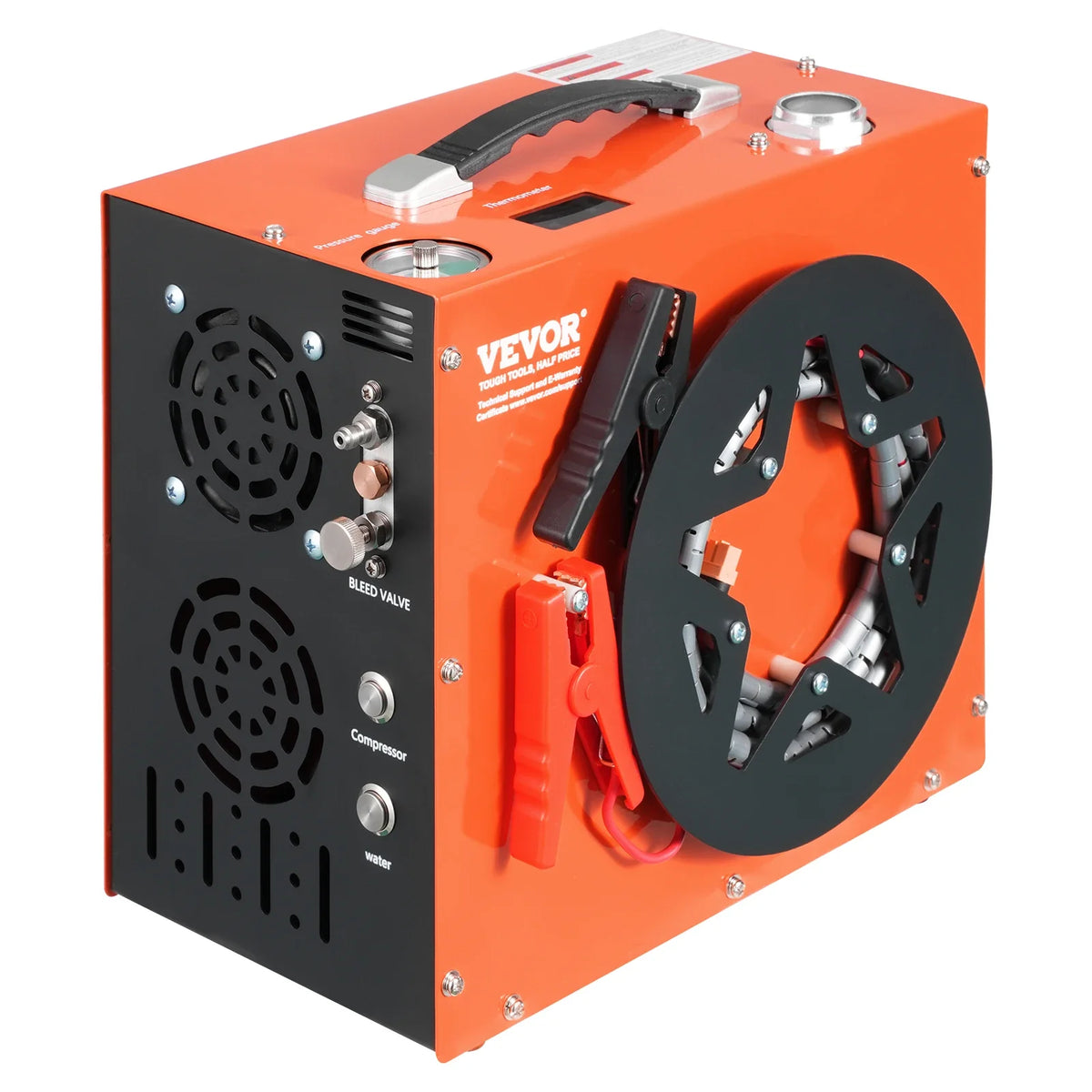 PCP Air Compressor, 4500PSI/30Mpa Portable PCP Airgun Compressor - Built-in Water and Fan Cooling System, Auto-Stop