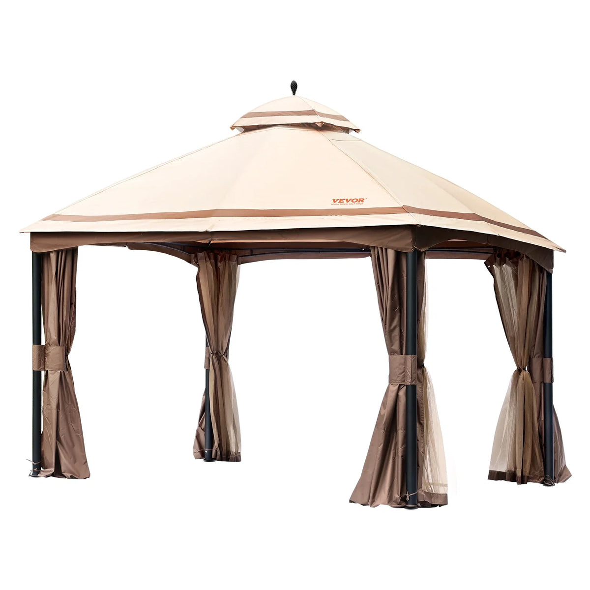 11x11ft/10x10ft/10x13ft Portable Gazebo PU Coated 250D Garden Market Waterproof Collapsible Canopy Party Tent for Outdoor