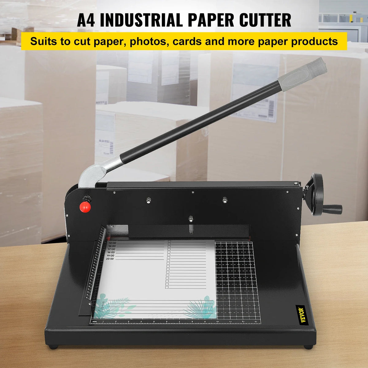 12 Inch A4 Manual Paper Cutter Guillotine Trimmer Heavy Duty 300 Sheets Shredder for Factory School Office Accessories
