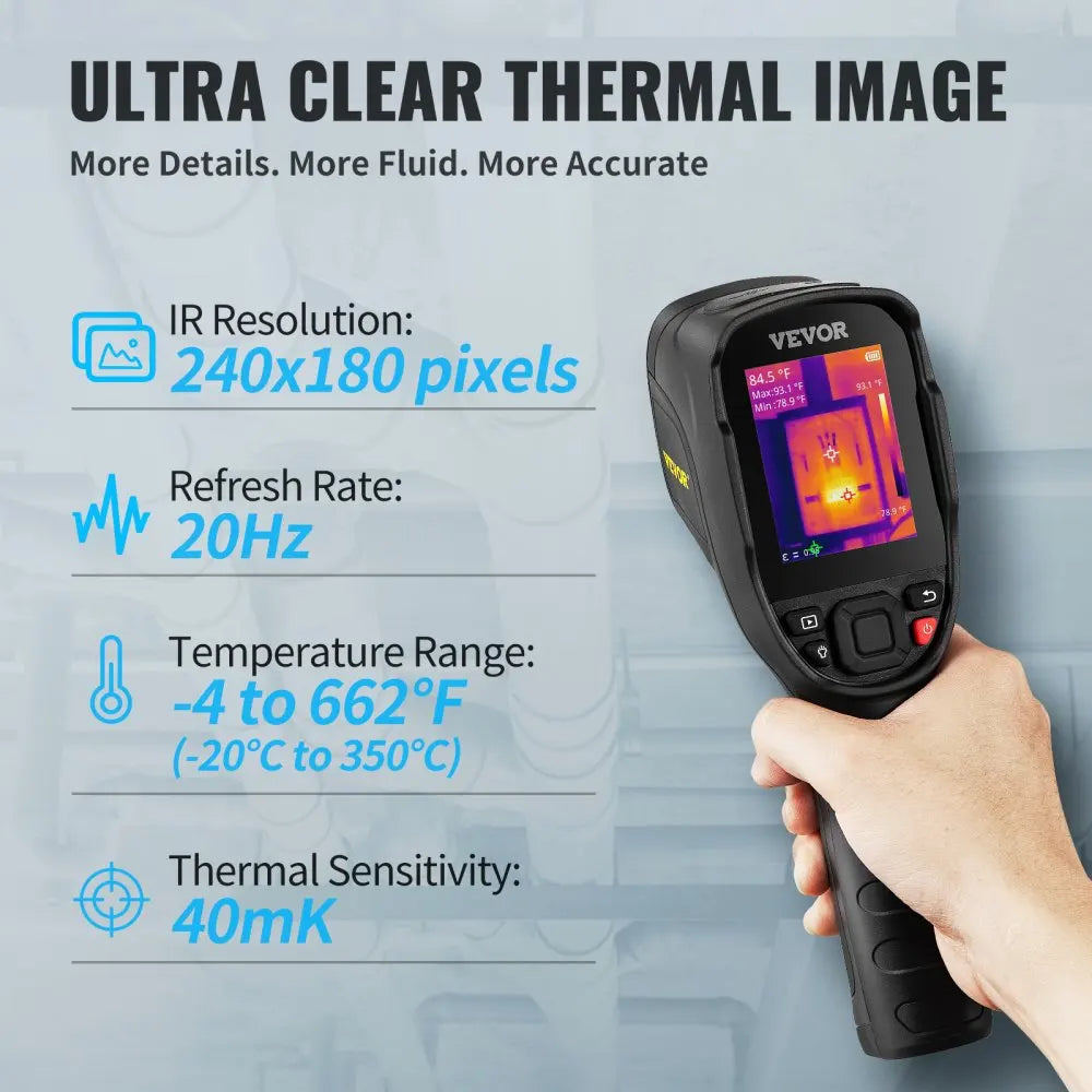 Thermal Imaging Camera 240x180 IR High Resolution Professional Infrared Thermal Imager for Repair Pipeline Detection PCB