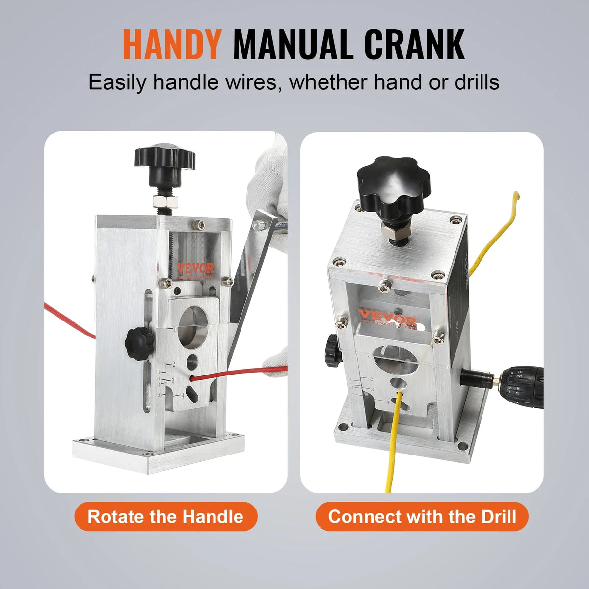 Manual Wire Stripping Machine 0.06''-1.5'' Copper Stripper Portable Aluminum Frame Wire Peeler for Scrap Copper Recycling