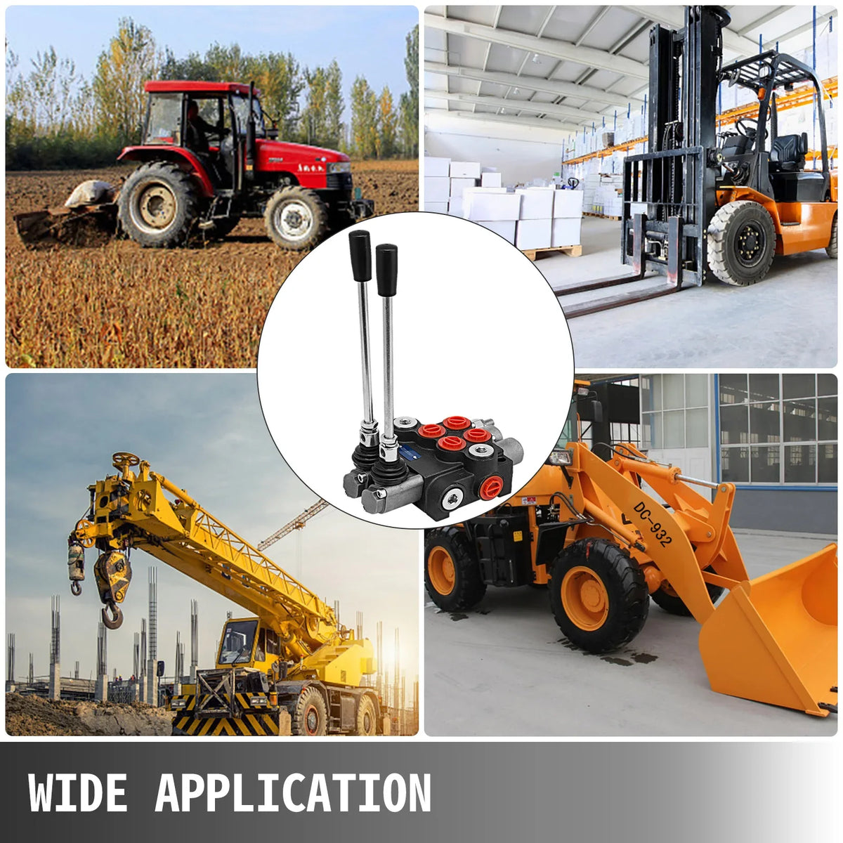 2/3 Spool Hydraulic Directional Control Valve 11gpm Hydraulic Control Valve Double Acting for Tractors Loaders Tanks