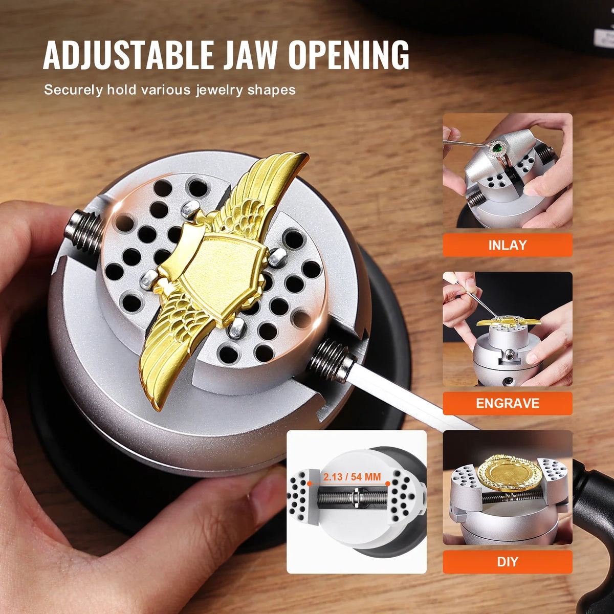 Ball Vise 3" 5" Engraving Setting Tool Standard Rotation Engraving Block Vise Attachment Jewelry Engraving Block Tools