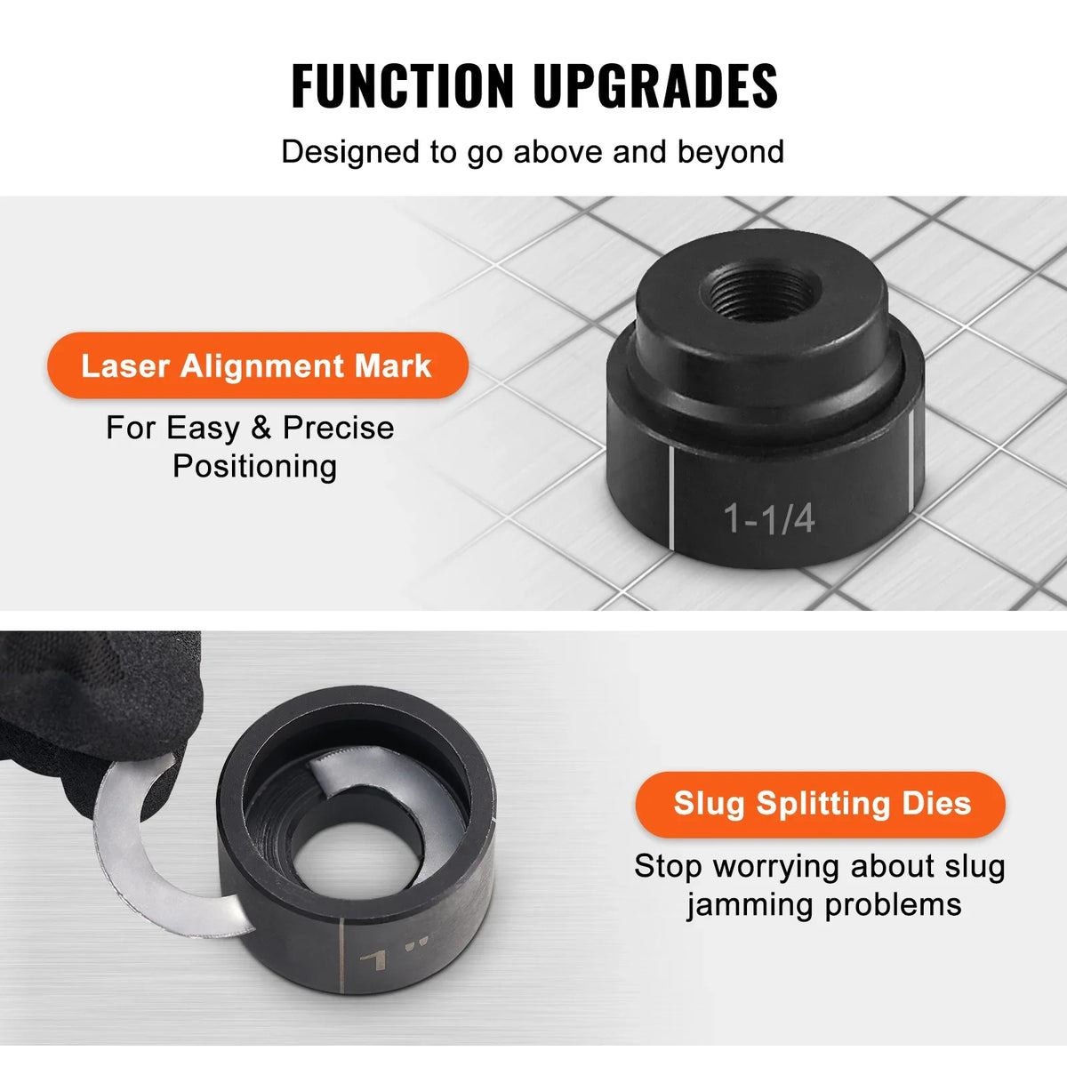 Hydraulic Knockout Punch Kit 10/15 Ton Conduit Hole Cutter Set KO Tool Kits with Puncher 10 Piece For Aluminum Brass Steel