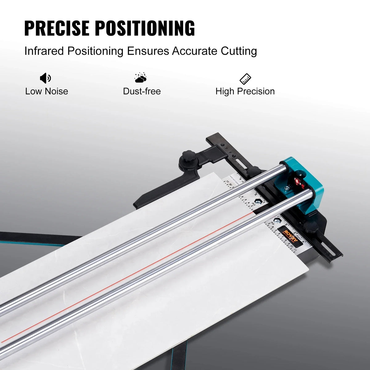 Manual Tile Cutter Laser Positioning Single Rails W/ Supporting Feet Professional Push Knife for Cutting Ceramic Porcelain