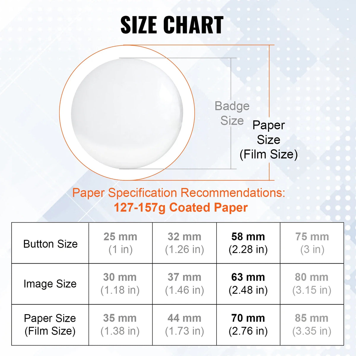 25/32/58/75mm Button Badge Parts Supplies for Button Maker Machine 200/500Sets Metal and Plastic Pin Badges