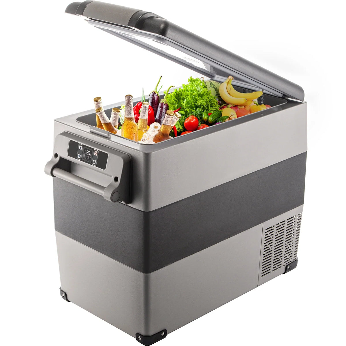 Car Refrigerator 55L Compressor Portable Small Car Refrigerator Freezer Mini Electric Cooler for Vehicle Car Truck Boat