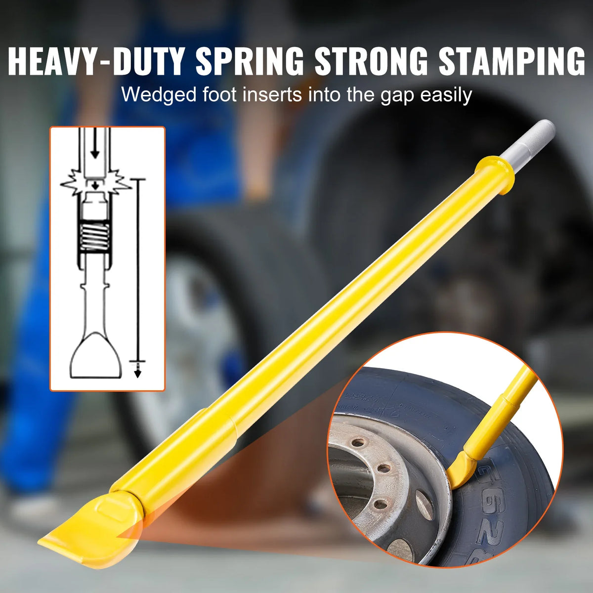 Tire Bead Breaker Slide Hammer  46.3" Length  Portable Tire Changing Sliding Impact for Car Truck Trailer Tire Removal