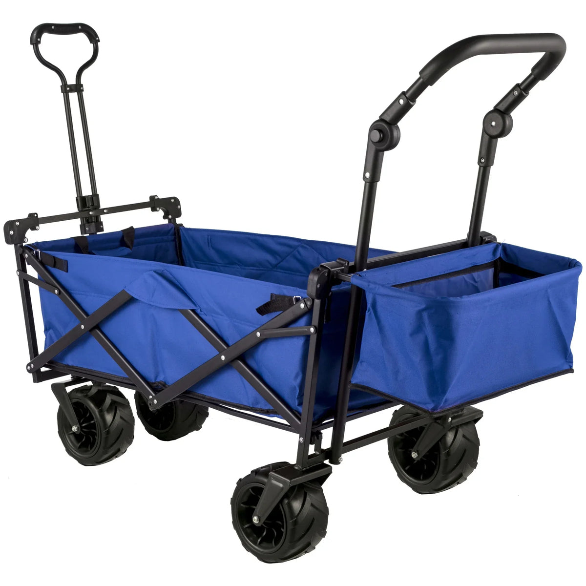 Extra Large Collapsible Garden Cart with Removable Canopy,  Wagon Cart for Garden, Camping, Grocery Cart, Shopping Cart
