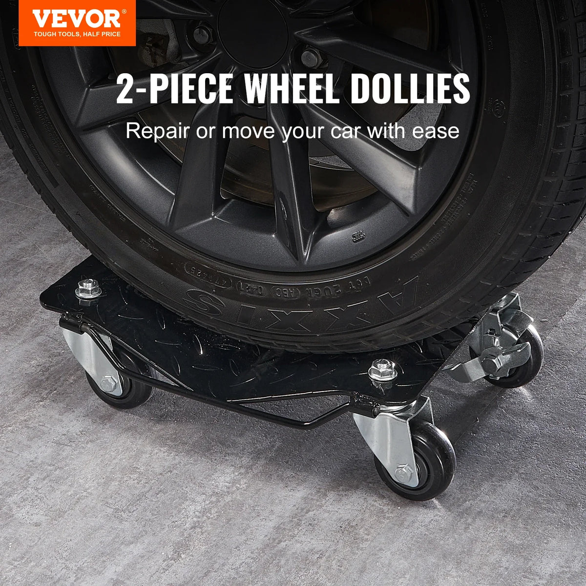 2PCS 3000 lbs/1360 kg Car Dollies Heavy-duty Car Tire Dolly Moving Cars Trucks Trailers Motorcycles and Boats