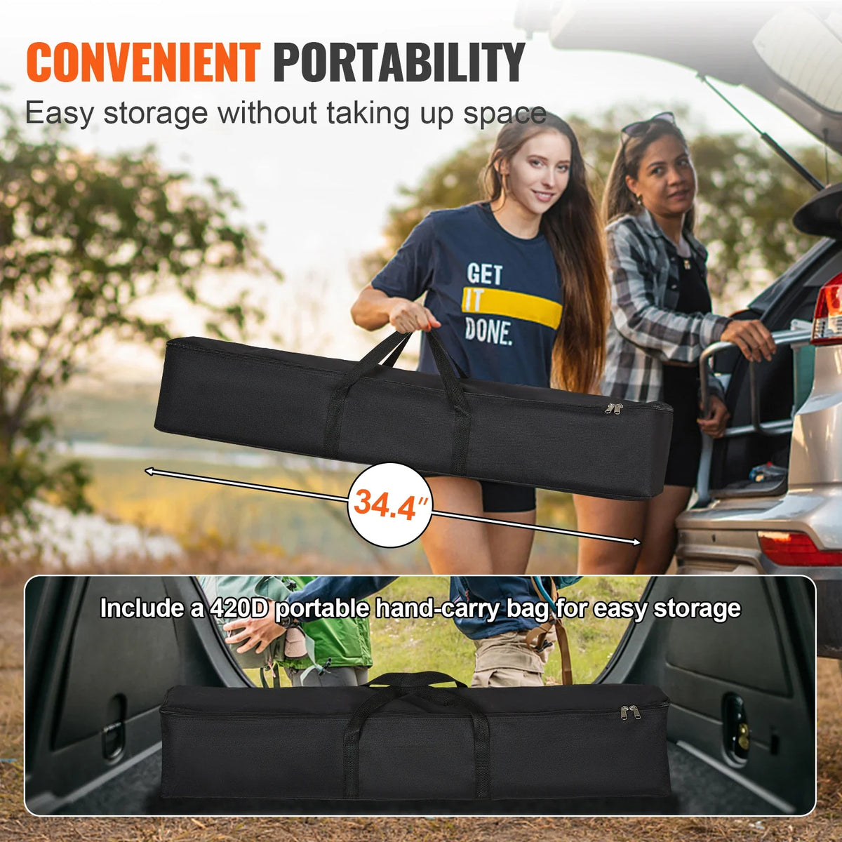 Projector Screen with Stand 120/150 inch 4K 1080 HD Outdoor Movie Screen for Home Theater Cinema Backyard Movie