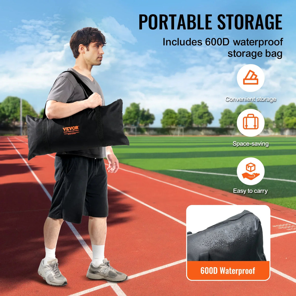 Barricade Backstop Net Ball Sport Barrier Netting Portable Practice Equipment with Carry Bag Protect Screen for Training