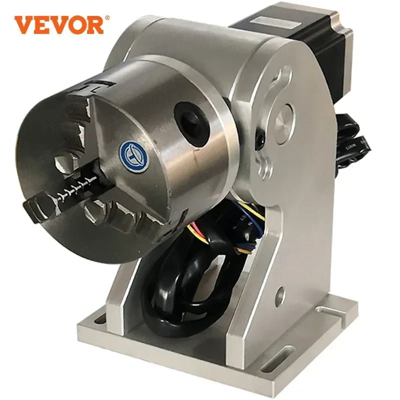3 Claws Rotary Axis for Fiber Laser Marking Machine 80mm Max Rotation Axis for Fiber Laser Nameplate Engraver