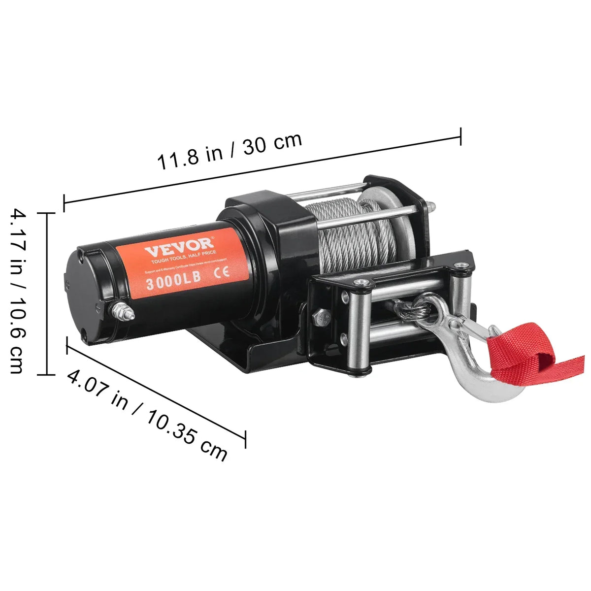 Electric Winch 2000-4500lbs Nylon or Steel Rope W/Wireless Handheld Remote & 4-Way Fairlead for Towing Jeep Off-Road SUV