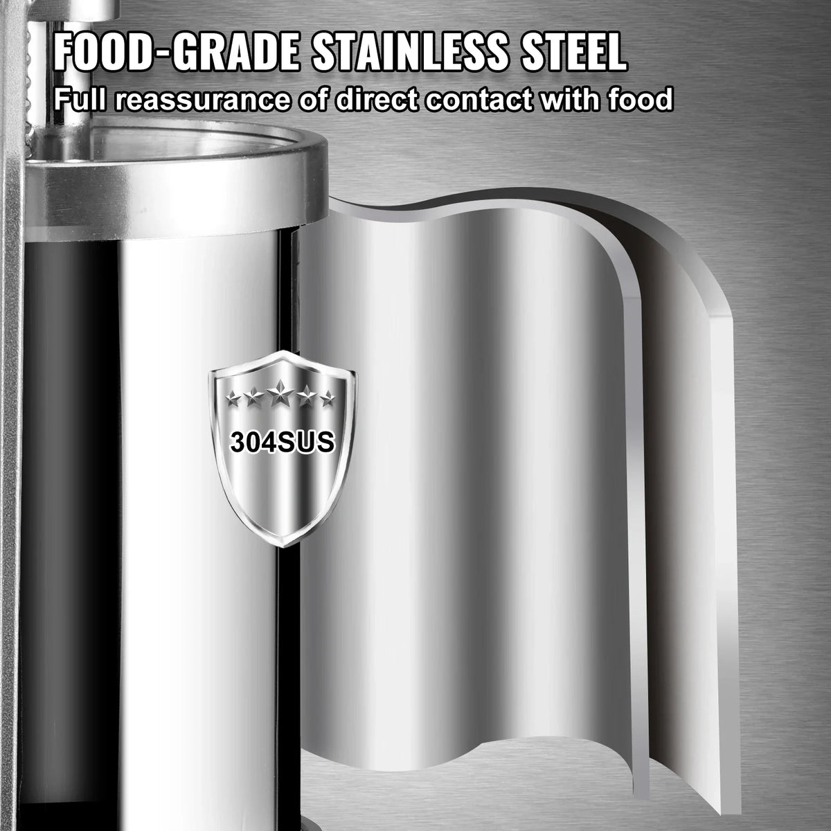 1.5/3L Capacity Vertical Sausage Stuffer Food Filling Processors with 3 Stuffing Tubes Kitchen Accessories Home Appliance