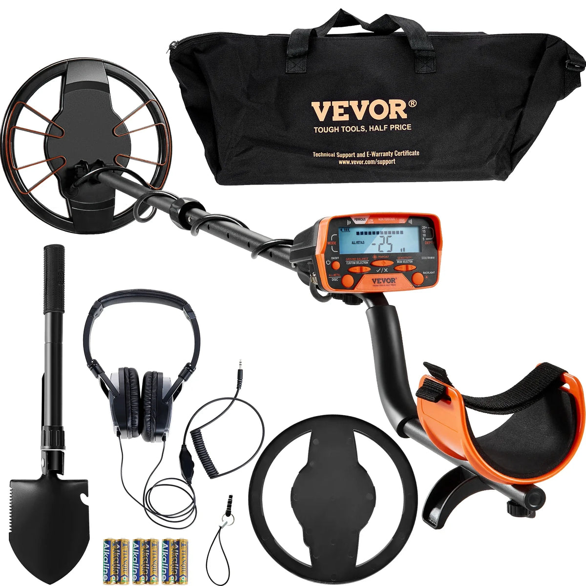 Metal Detector 10" Coil Higher Accuracy Gold Detector W/LCD Display 7 Modes DSP Chip For 10" Depth Detecting Gold Treasure