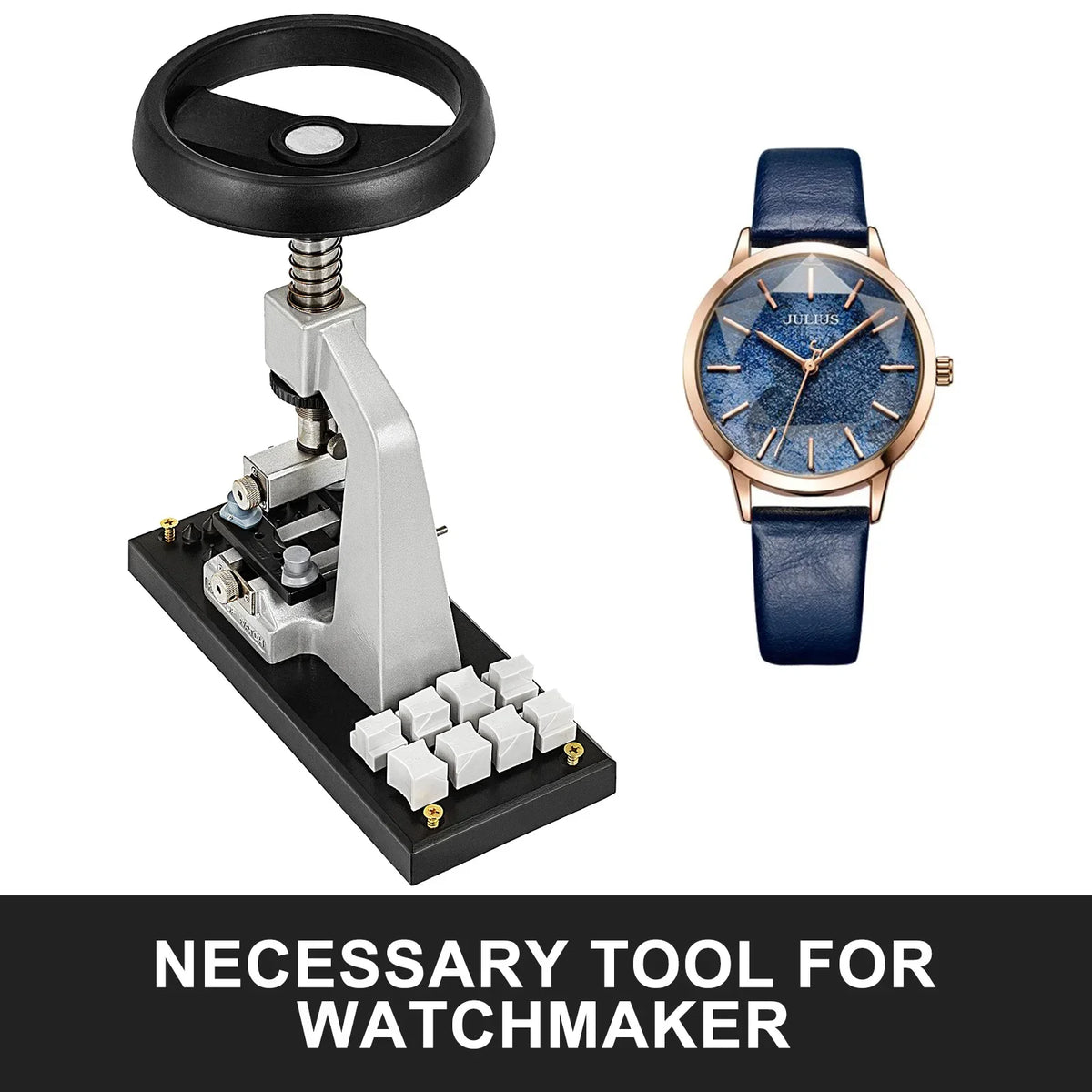 5700 Adjustable Watch Case Back Opener Unlock Caseback Machine Screw Oyster Style Watch Repair Tool Kit for Watchmakers