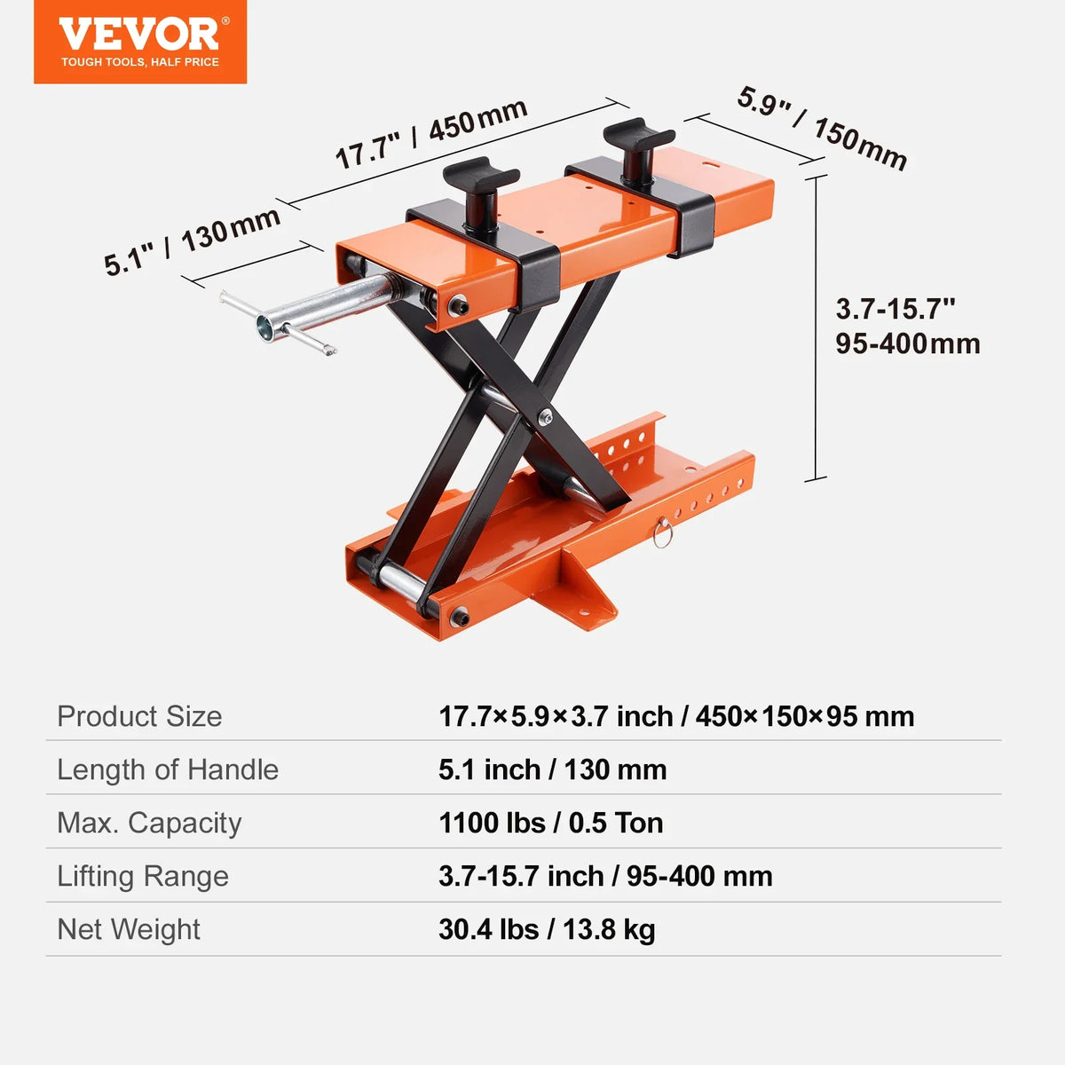 Motorcycle Lift,1100LBS Motorcycle Lift ATV Scissor Lift Jack w/ Dolly & Hand Crank,Center Hoist Crank Stand w/ Wide Deck