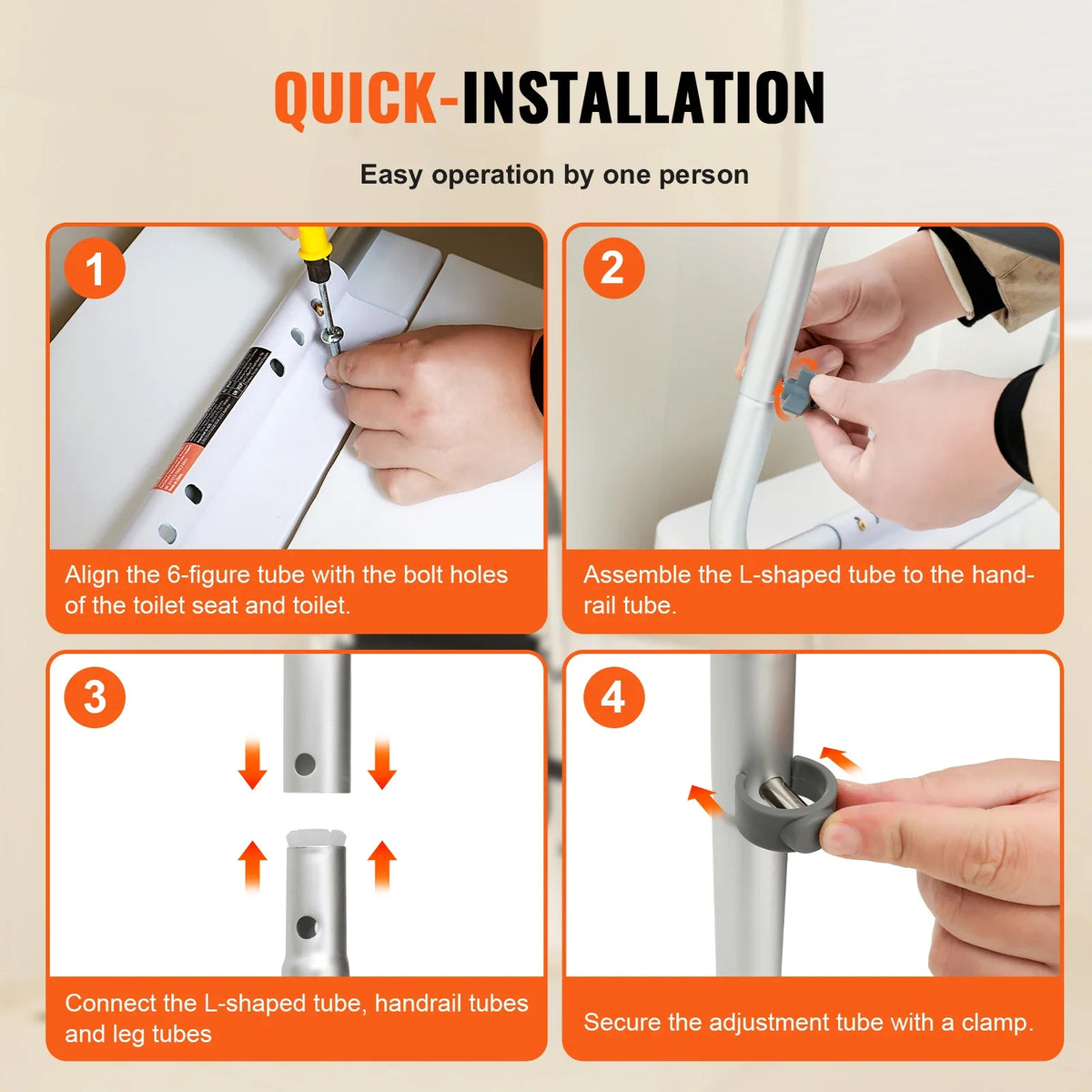 Toilet Safety Rail, Bathroom Toilet Seat Frame Toilet Handles Grab Bars with Padded Armrests for Handicap Disabled Seniors