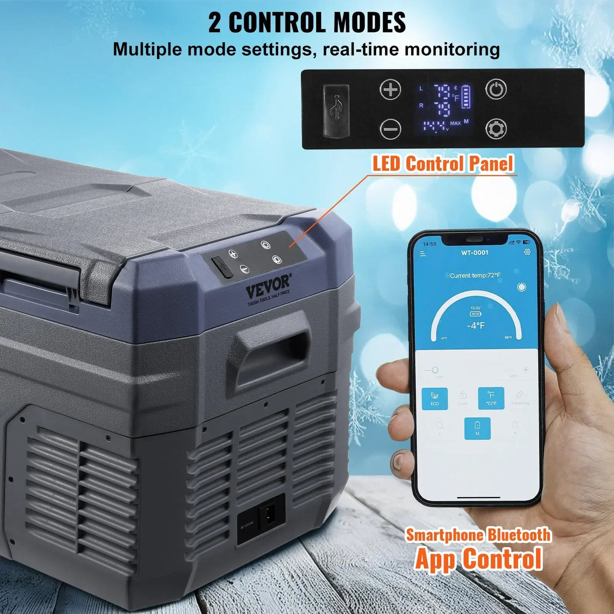 12L 25L 30L 32L 37L 45L Car Refrigerator Freezer, Compressor Dual Zone Portable Fridge for Home Travel Camping Truck