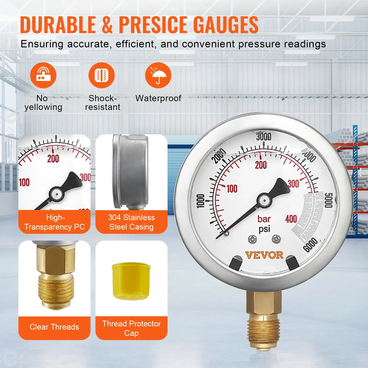 Hydraulic Pressure Test Kit 250/400/600bar 3 Gauges 9 Test Couplings for Excavator Tractors Construction Machinery