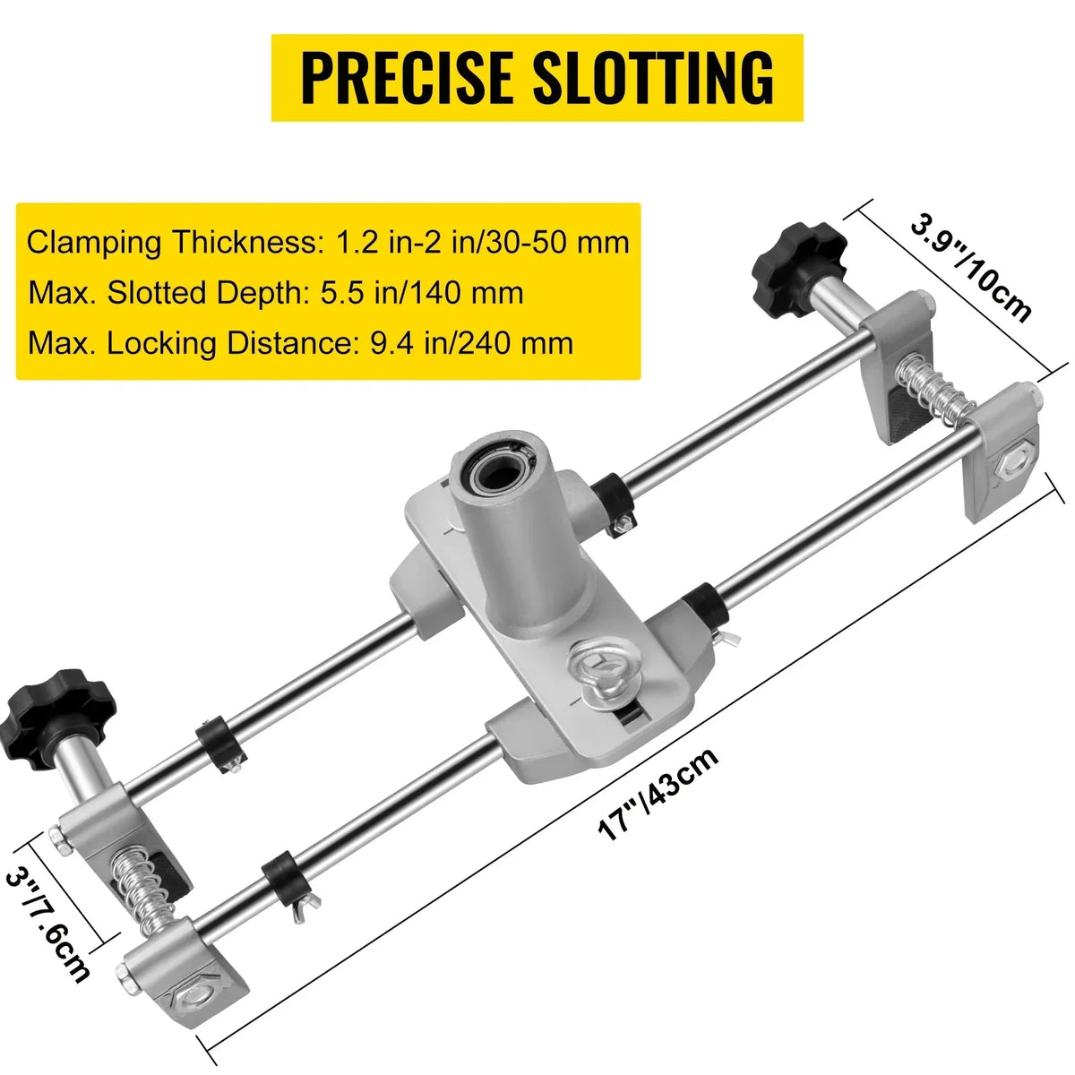 Door Jam Jig Kit Door Lock Mortise with 3PCS 18mm / 22mm / 25mm M10 Cutters Clamping Thickness 1.2in-2in for Lock Changing