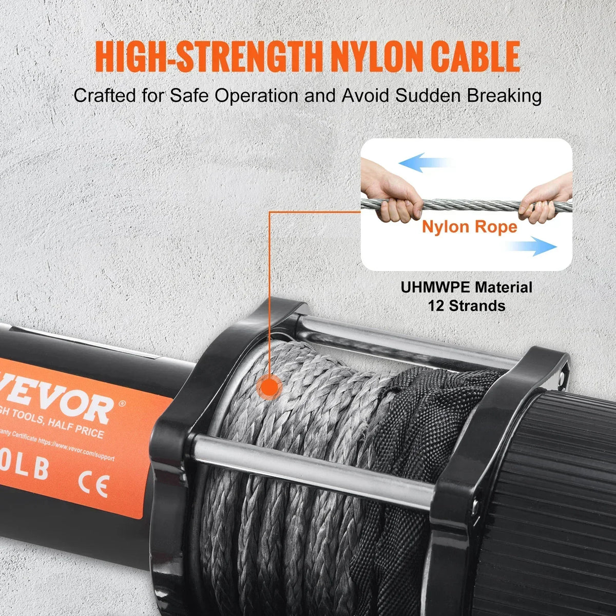 Electric Winch 2000-4500lbs Nylon or Steel Rope W/Wireless Handheld Remote & 4-Way Fairlead for Towing Jeep Off-Road SUV