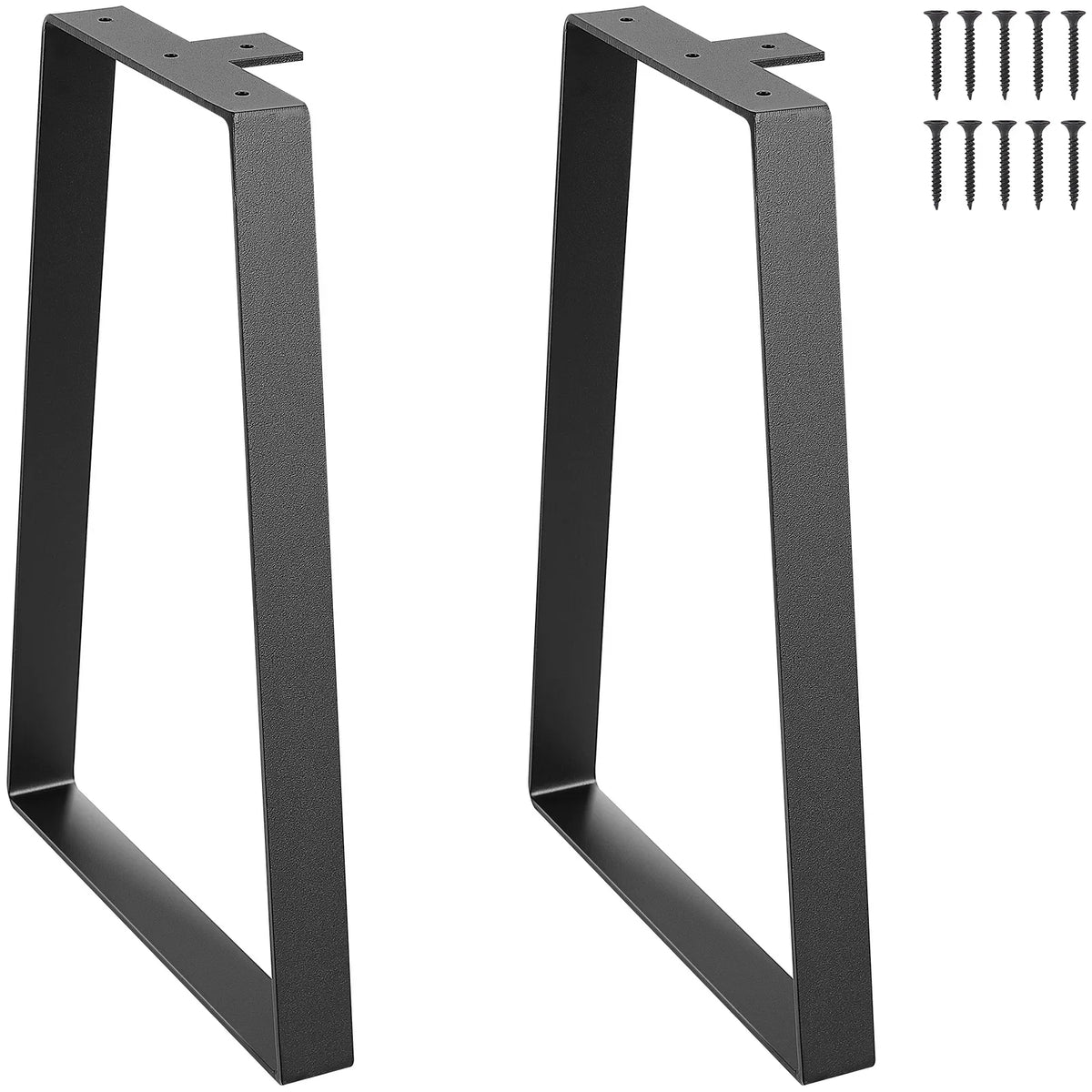 16inch Trapezoid Steel Table Legs Replacement Furniture Legs Set of 2 for DIY Coffee Tables Desks Bench Night Stands Sofa