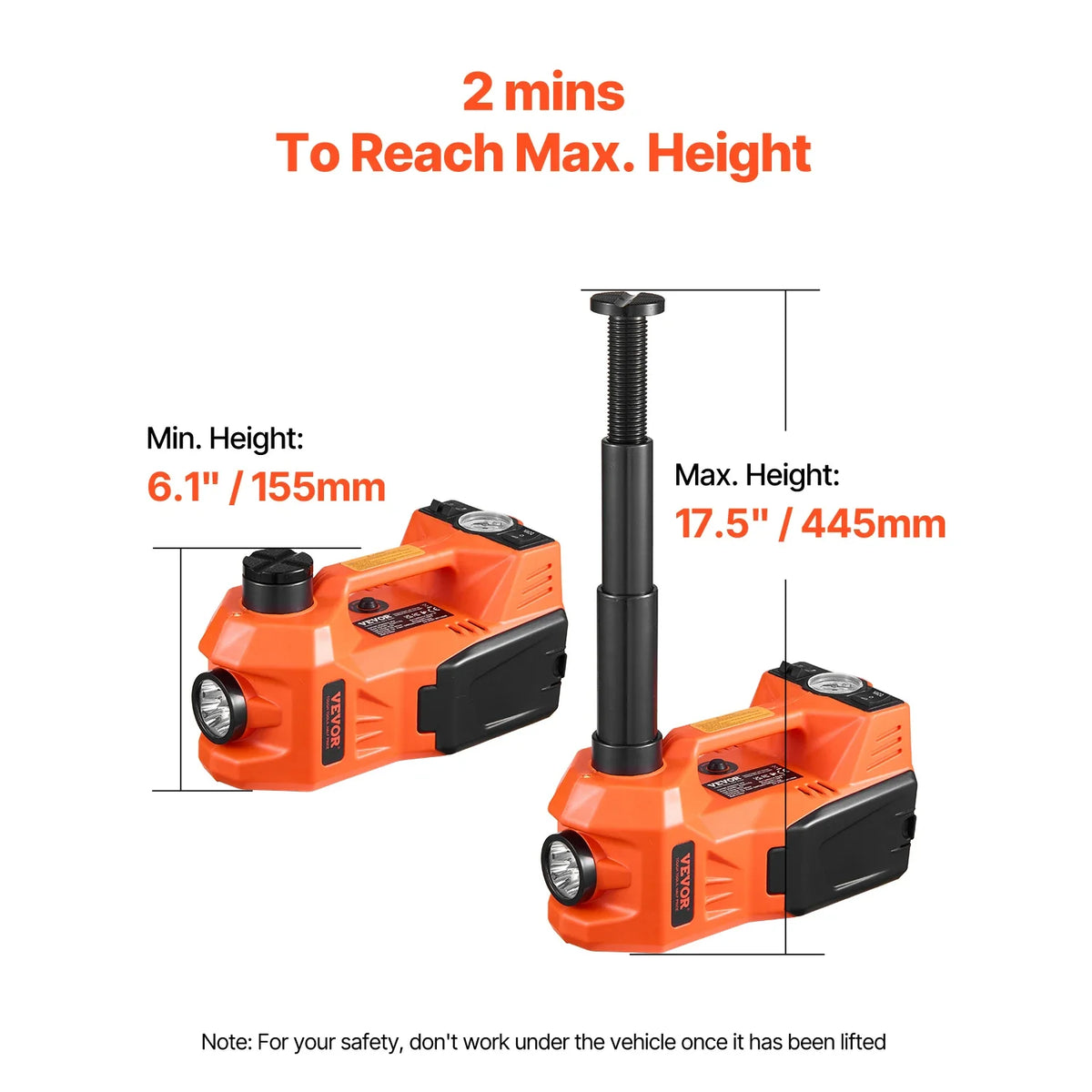 Electric Car Jack, 5T Electric Scissor Jack with Built-In Inflator 12V Tire Changer with  LED Light for Sedan, SUV, Truck