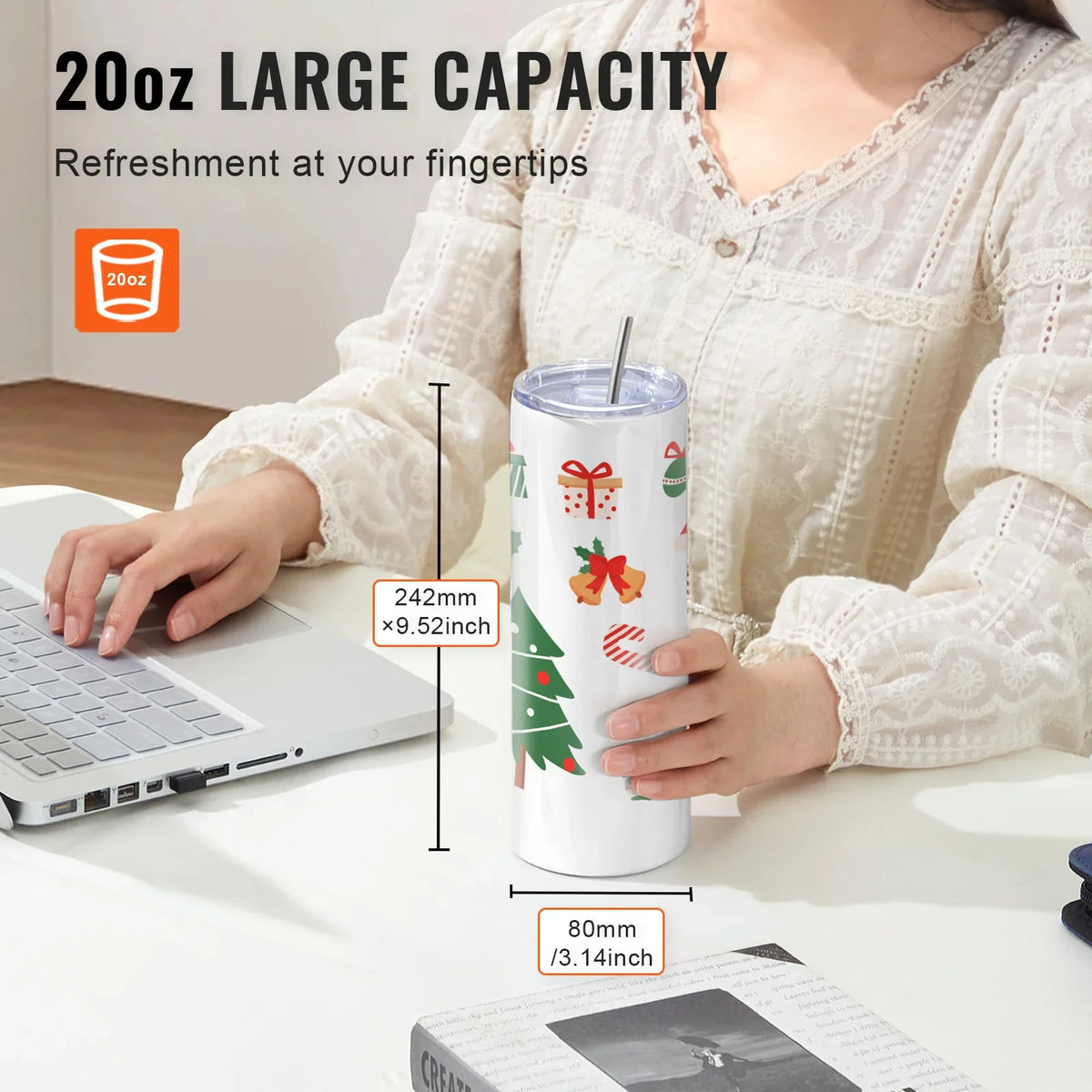 8/12/14/16/24/50PC Straight Sublimation Tumblers Blank Tumbler Bulk Stainless Steel Double Wall Tumbler Cups Heat Transfer